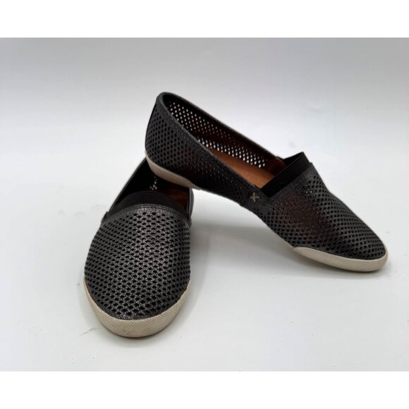 Frye Melanie Perf Pewter Sneakers Slip-On Loafers Sz 6.5M - Picture 1 of 7